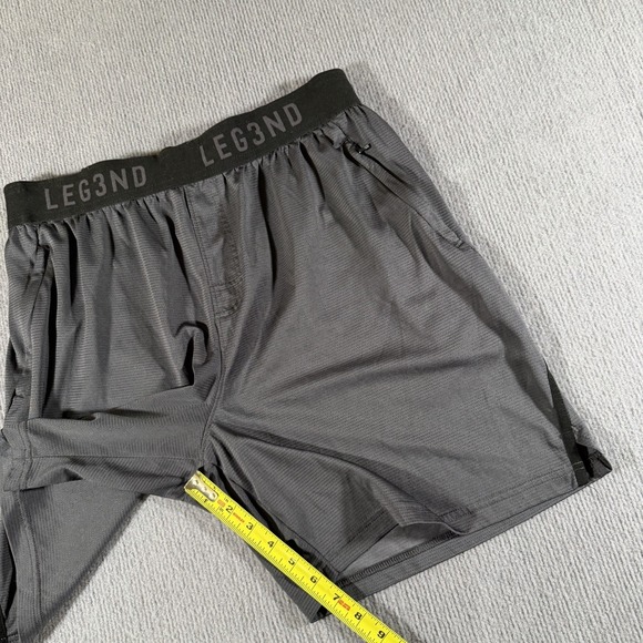 LEG3ND Mens Gym Short Running Training Elastic Size XL Gray - Picture 7 of 8